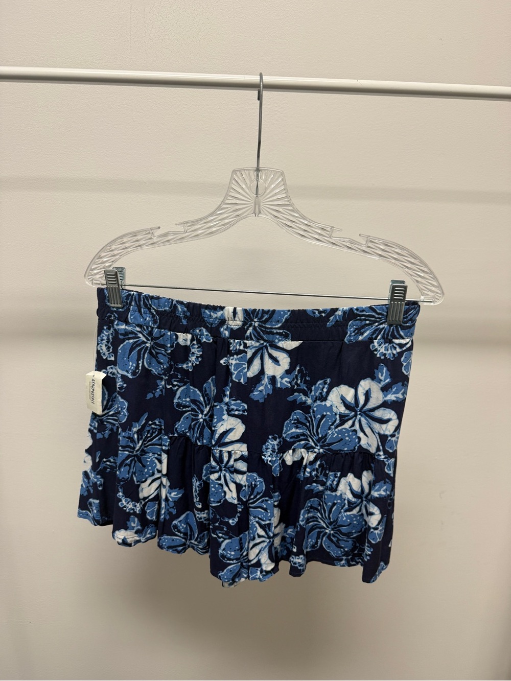 Aeropostale Navy Blue Floral Ruffle Skort - Picture 2 of 4
